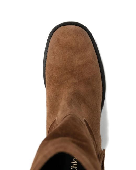 Chloé Brown 60Mm Dakota Biker Boots