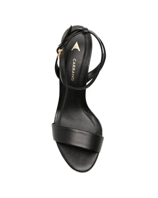 Carrano Black Buckle-Fastening Sandals
