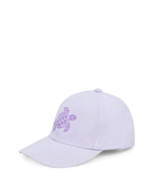 Vilebrequin White Camo Turtle-Print Logo-Embroidered Baseball Cap