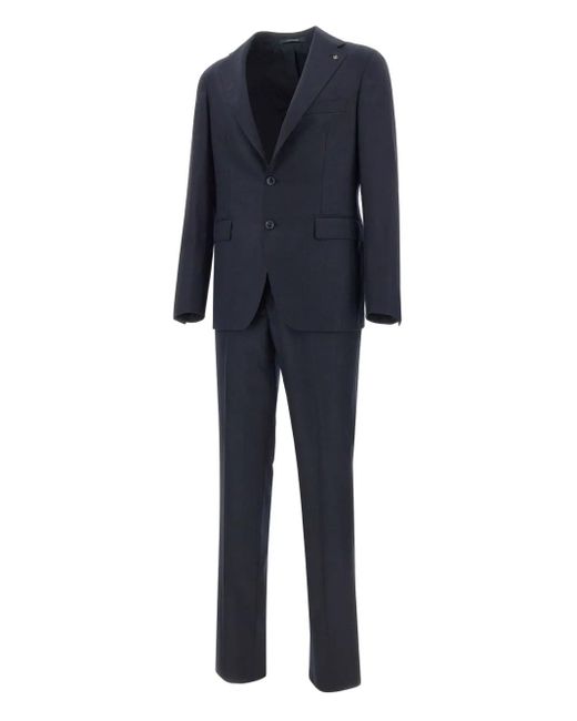 Tagliatore Anzug Mit Schmalem Revers in Blue für Herren