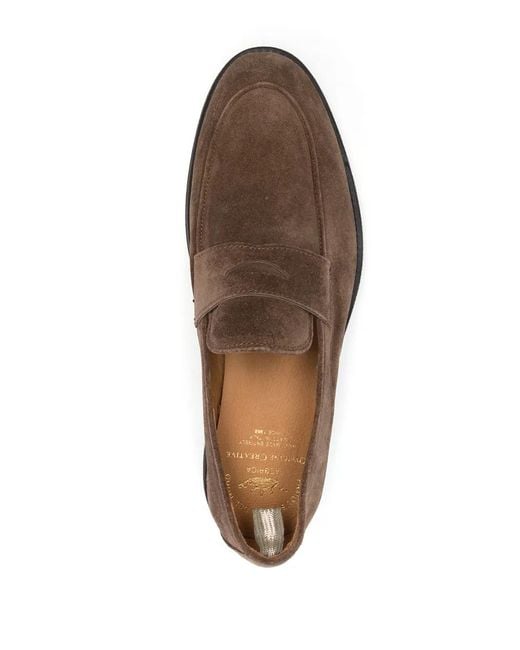Officine Creative Brown Opera Flexi 101 Suede Loafers for men