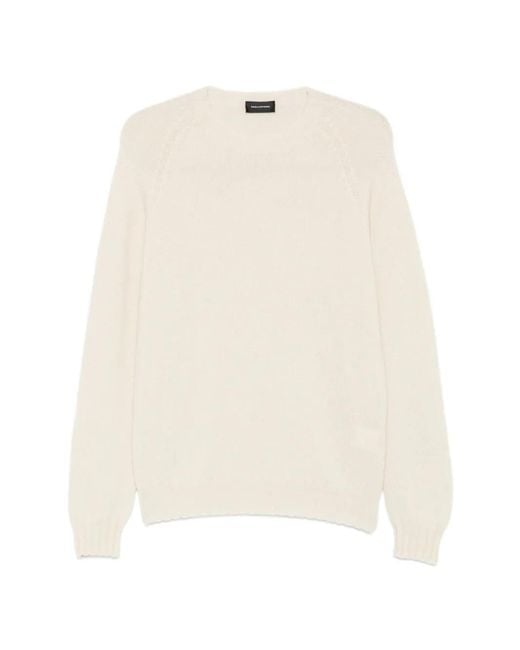 Tagliatore Natural Nobhil Long-Sleeve Ribbed-Trim Sweater for men