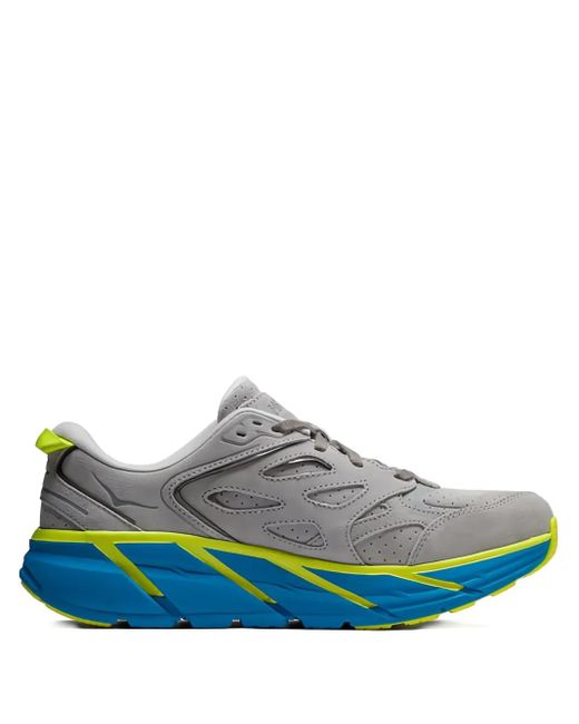 Hoka One One Blue Clifton L Mesh-Panel Sneakers
