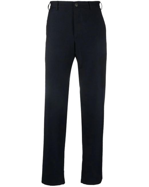 Canali Blue Tailored Wool Trousers for men