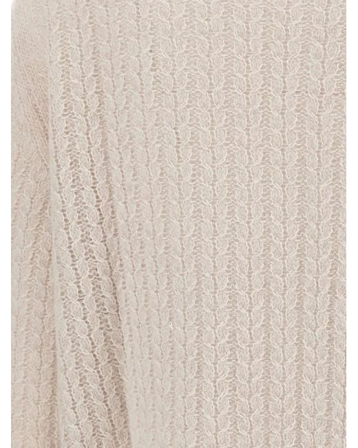 Hemisphere White Cable-Knit Sweater