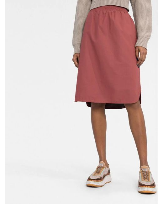 Fabiana Filippi Red Knee-Length Skirt