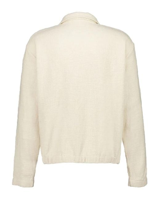 Commas Natural Textured Zip-Neck Pullover for men