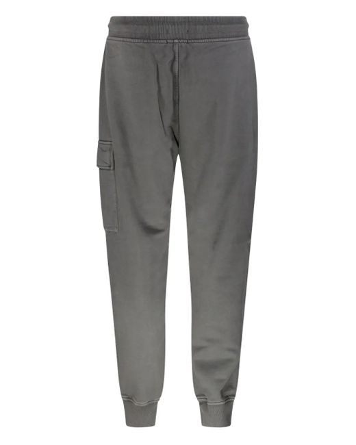 C P Company Gray Cargo Pocket Drawstring Trousers for men
