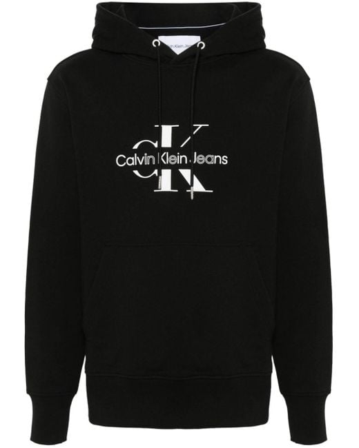 Calvin Klein Hoodie mit Logo-Print in Black für Herren