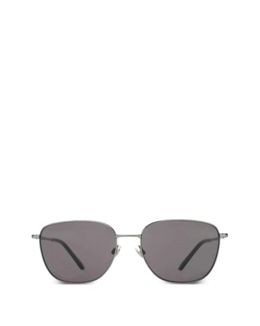 Burberry Gray Metal Check Square Sunglasses for men