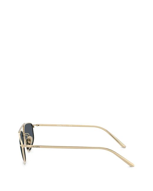 Prada Gray Geometric-Frame Sunglasses
