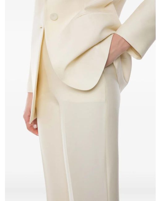 Alberta Ferretti White Klassische Hose Mit Bügelfalten