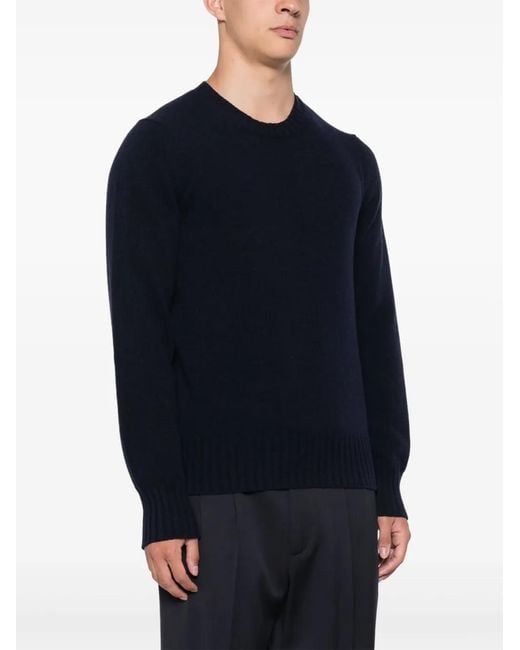 Doppiaa Blue Round-Neck Sweater for men