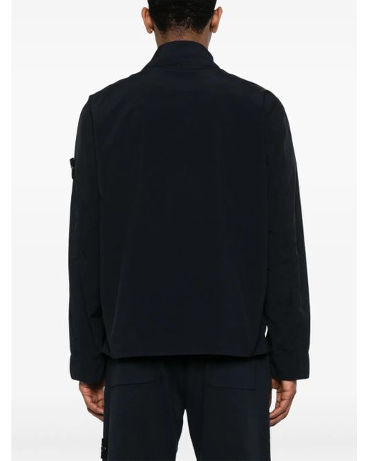 Stone Island Blue Tailored Casual Jacket With Minimalist Design for men