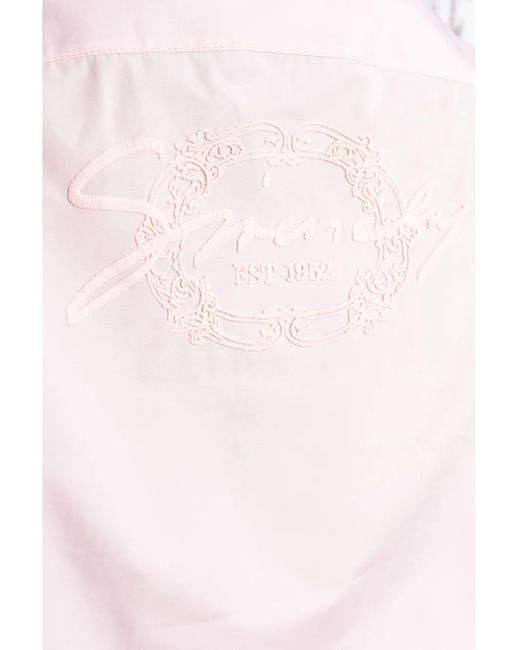 Camisa Con Logo Bordado Givenchy de color Pink