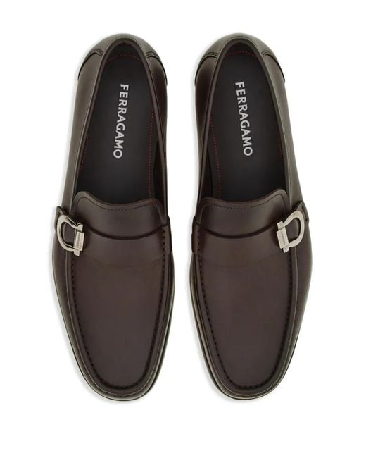 Ferragamo Black Caspian Moccasins Shoes for men