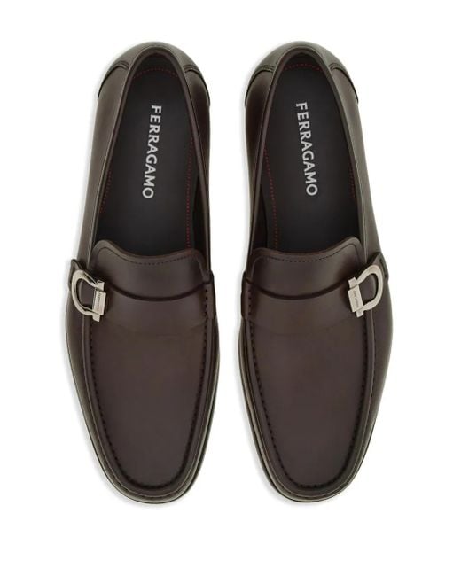 Ferragamo Black Caspian Moccasins Shoes for men