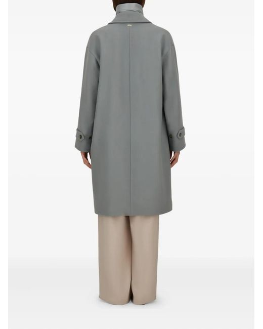Herno Gray Layered Coat