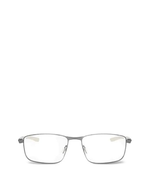 Tag Heuer White Rectangle-Frame Glasses