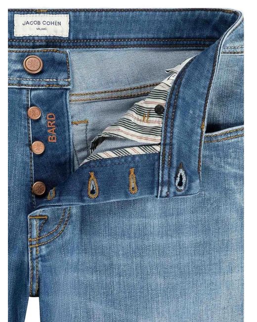 Jacob Cohen Blue Bard Whiskered Jeans for men