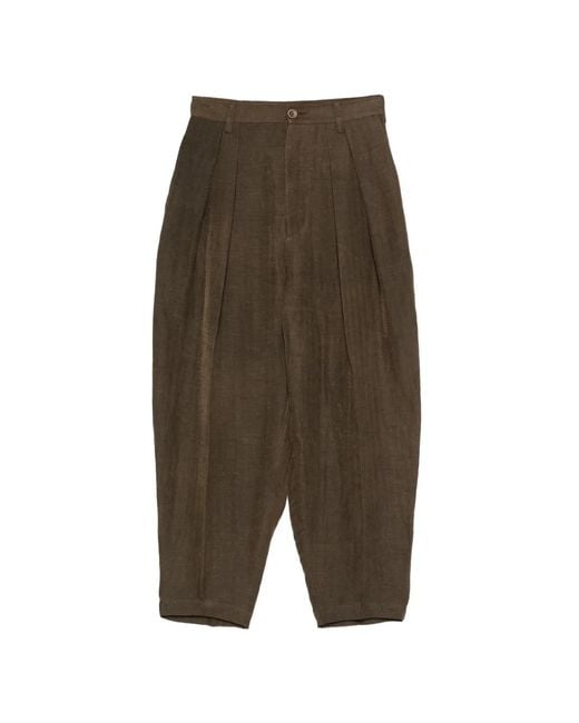 Uma Wang Green Pirde Pleated Trousers