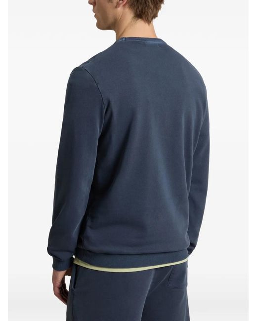 Woolrich Blue Sweat À Logo for men
