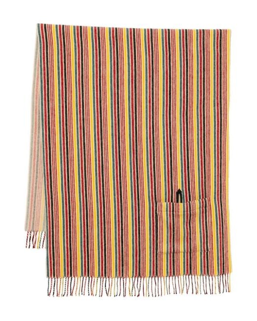 Bode Brown Striped Merino Scarf for men