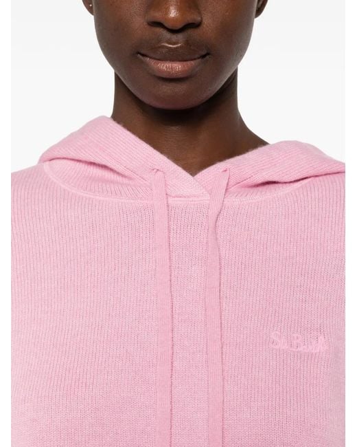 Mc2 Saint Barth Pink Elide Drawstring Hoodie