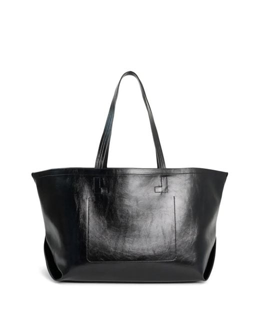 Lacoste Black Large Lite Glossy Tote Bag