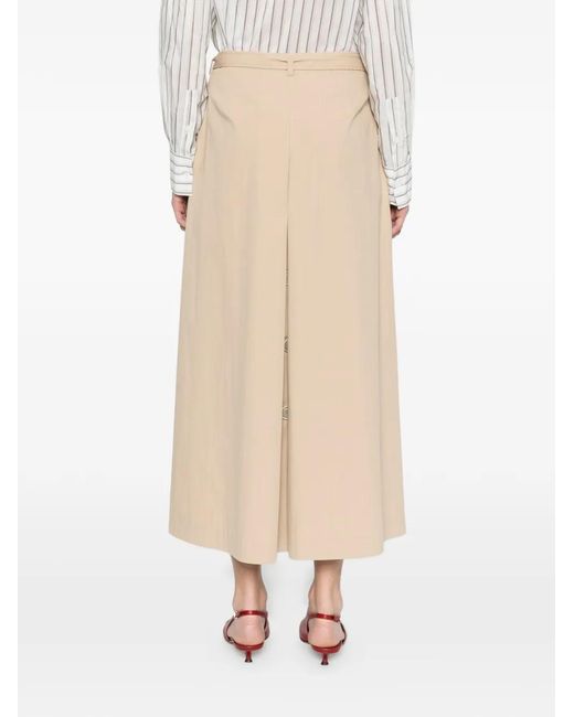 Peserico Natural A-Line Midi Skirt