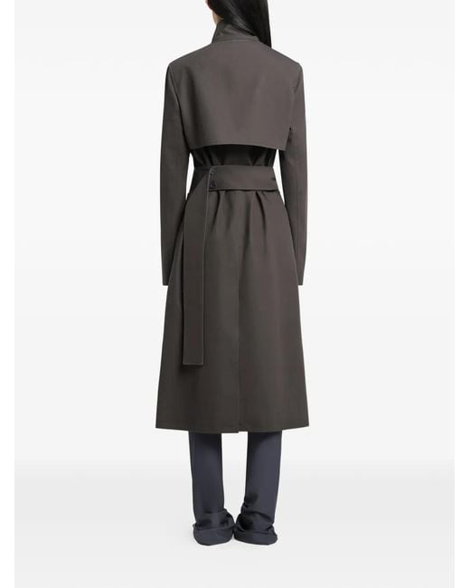 Courreges Gray Buckle Cotton Trench Coat