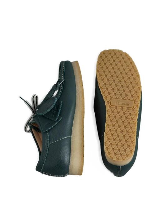 Clarks Green Wallabee Leather Desert Boots for men