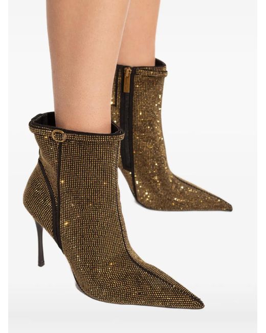 Kurt Geiger Green Mayfair Heeled Ankle Boots