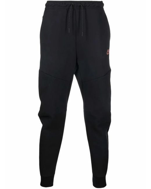 Nike Blue Logo-Print Drawstring-Waist Track Pants for men