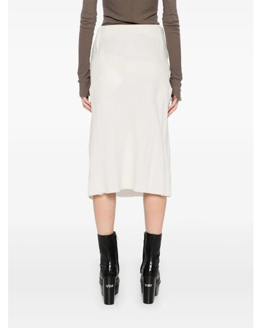 Rick Owens White Hollywood Strutter Skirt