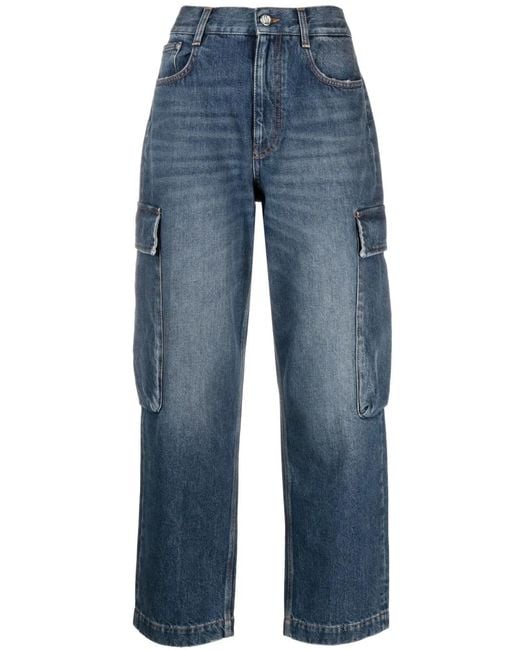 Vaqueros Cargo Estilo Capri Stella McCartney de color Blue