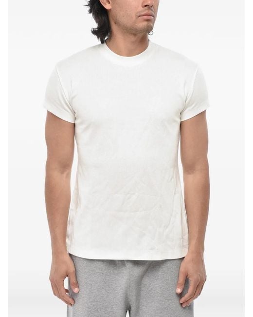 Off-White c/o Virgil Abloh White Logo-Print Cotton-Blend T-Shirt for men