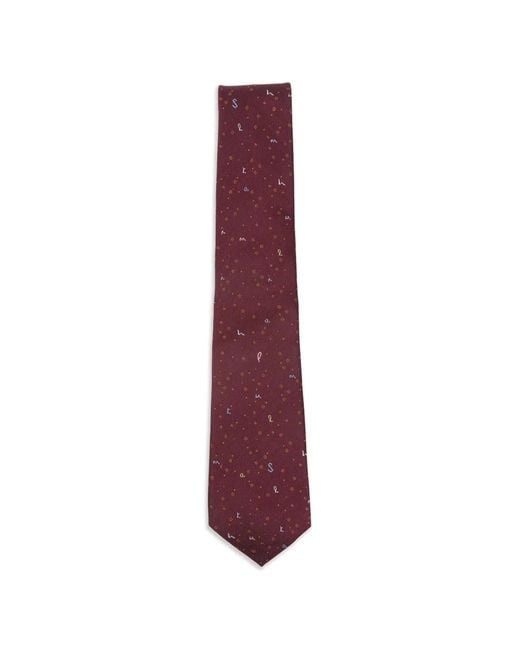 Paul Smith Purple Star Logo Silk Tie for men
