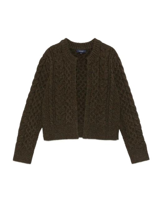 Soeur ケーブルニット カーディガン Green