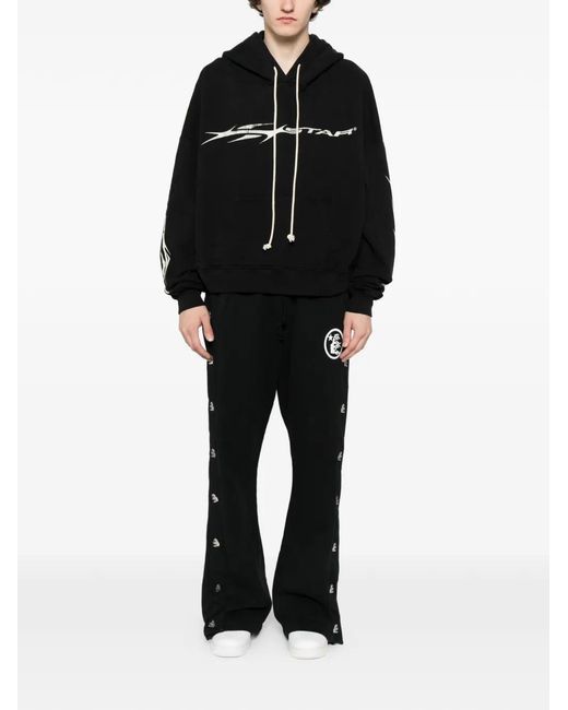HELLSTAR Black Mirror-Face Trousers for men