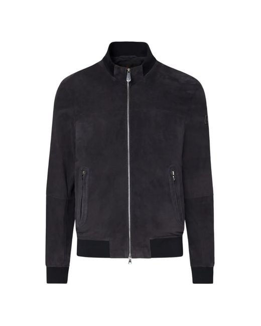 Peuterey Blue Sands Suede Bomber Jacket for men