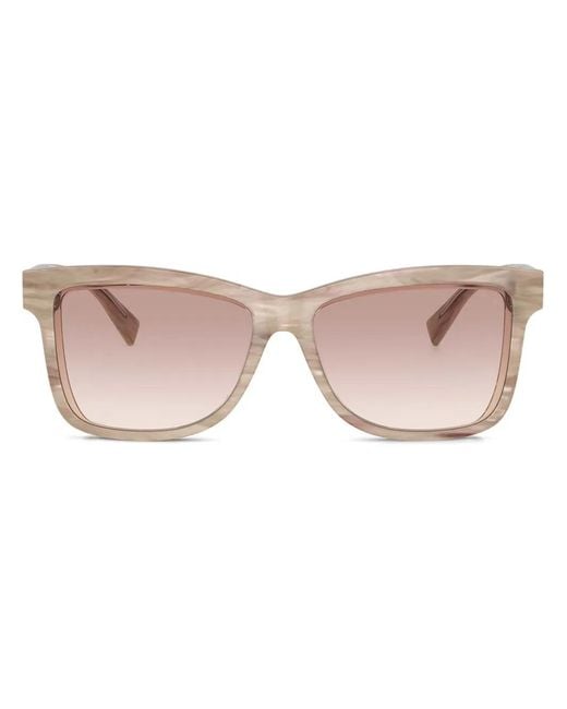 Brunello Cucinelli Pink Square-Frame Sunglasses