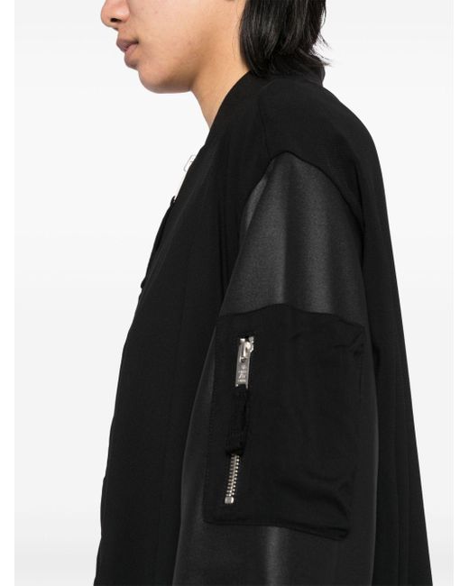 Thom Krom Black Matmix Bomber Jacket