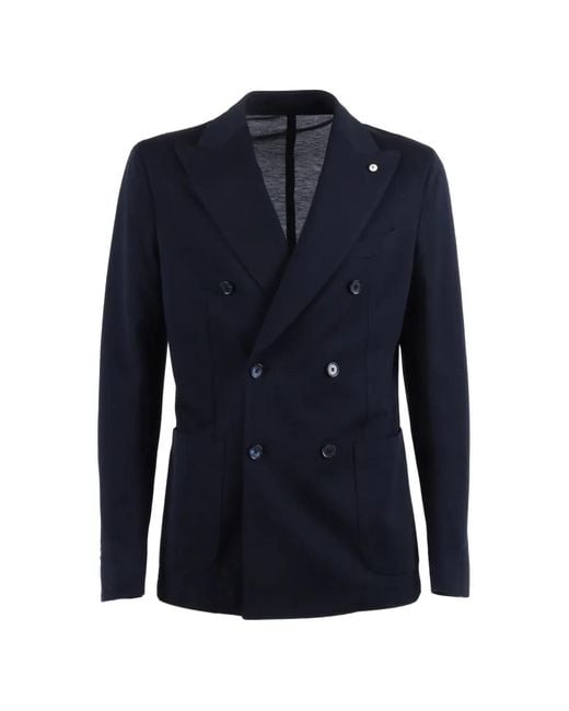L.b.m. 1911 Blue Drop S Double-Breasted Blazer for men