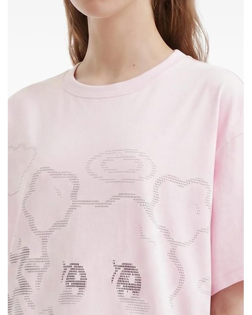 Mini Cream Pink Graphic-Print T-Shirt