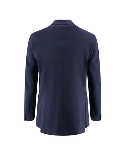 Amaranto Blue Double-Breasted Blazer for men