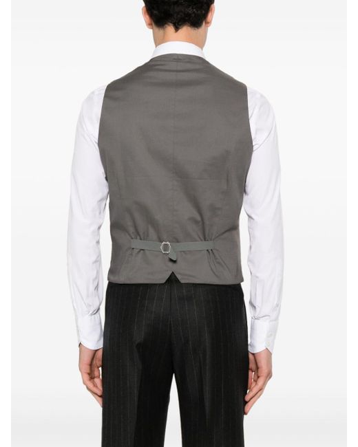 Tagliatore Gray Double-Breasted Vest for men