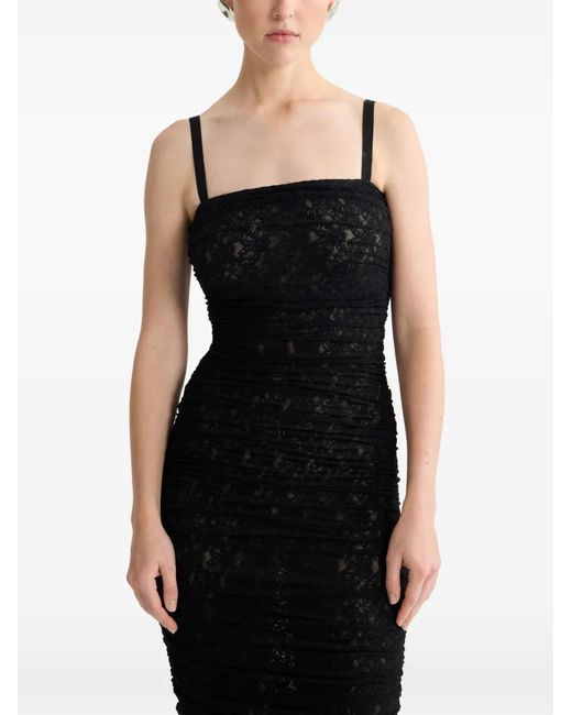 Patou Black Lace Midi Dress