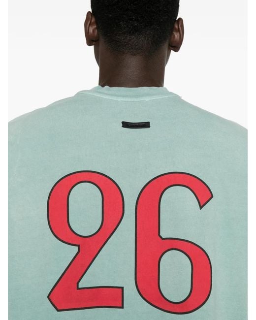 Fear Of God Blue Logo-Print Short-Sleeve T-Shirt for men