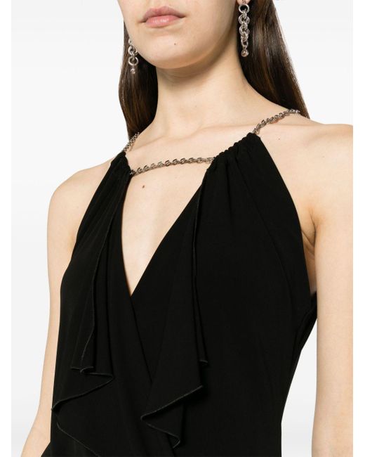 Robe mi-longue froncée Givenchy en coloris Black